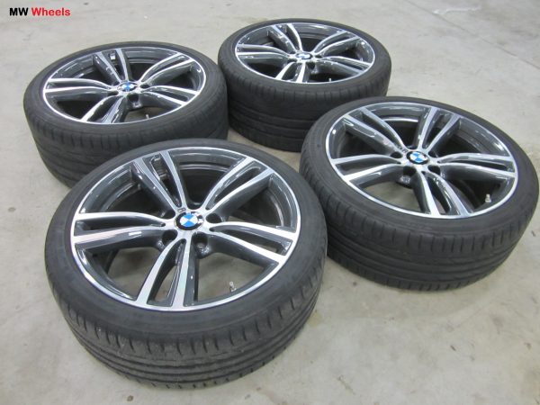 Originele BMW 19 inch velgen 3 4 serie F30 F36 met zomerbanden en sensoren - Afbeelding 3