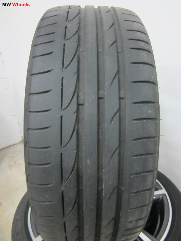 Originele BMW 19 inch velgen 3 4 serie F30 F36 met zomerbanden en sensoren - Afbeelding 9