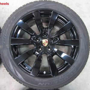 Originele Porsche 20 inch Cayenne velgen sport design met winterbanden - Afbeelding 5