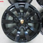 Set Originele Porsche 20 inch Cayenne velgen sport design hoogglans zwart nieuw - Afbeelding 3