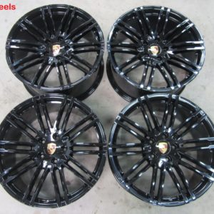 Originele Porsche Cayenne Turbo III 21 inch velgen in HG zwart nieuw - Afbeelding 6