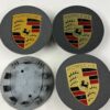 Originele Porsche naafdoppen 75 mm antraciet met kleur logo - Afbeelding 2