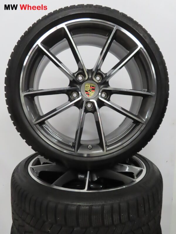 Originele Porsche 21 inch velgen 911 992 Classic met Continental winterbanden
