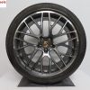 Originele Porsche Macan RS Spyder 21 inch velgen met Pirelli zomerbanden - Afbeelding 3