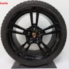Originele Porsche 21 inch velgen Cayenne Turbo met  winterbanden - Afbeelding 3