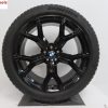 Originele BMW X5 G05 X6 G06 21 inch velgen 741M in HG zwart met nieuwe winterbanden - Afbeelding 5