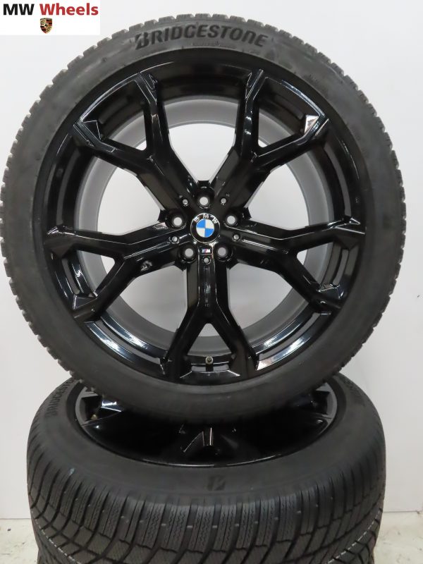 Originele BMW X5 G05 X6 G06 21 inch velgen 741M in HG zwart met nieuwe winterbanden