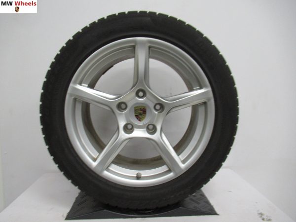 Originele Porsche Boxster 982 Cayman 718 18 inch velgen met Pirelli winterbanden - Afbeelding 4