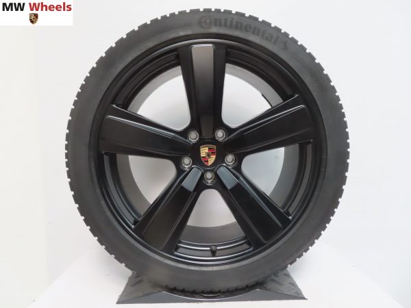 Originele Porsche Cayenne coupe model 2024 9Y3 Exclusive design 22 inch velgen met Continental winterbanden nieuw - Afbeelding 2