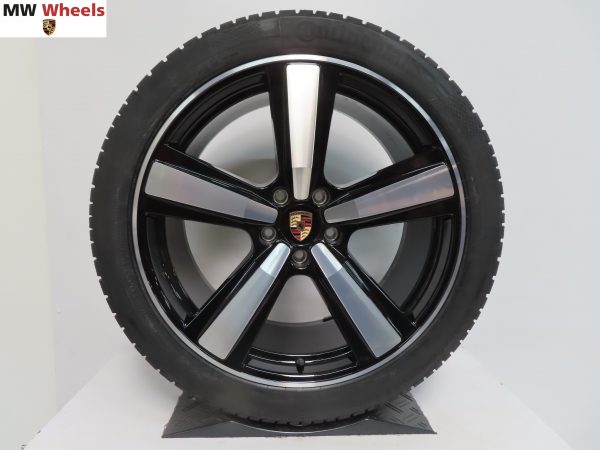 Originele Porsche Cayenne coupe model 2024 9Y3 Exclusive design 22 inch velgen met Continental winterbanden nieuw - Afbeelding 3