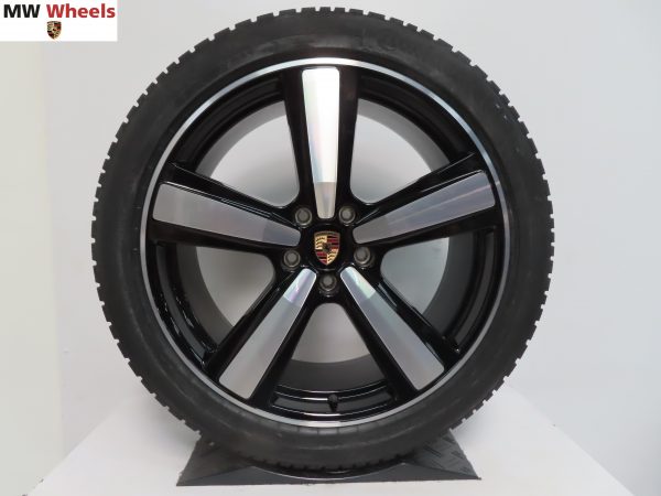 Originele Porsche Cayenne coupe model 2024 9Y3 Exclusive design 22 inch velgen met Continental winterbanden nieuw - Afbeelding 4