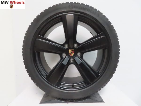 Originele Porsche Cayenne coupe model 2024 9Y3 Exclusive design 22 inch velgen met Continental winterbanden nieuw - Afbeelding 3